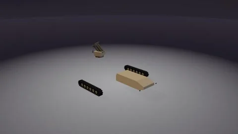 Air defense exploded view parts assembly loop 3D animation seamless loop Stock Footage 342239701