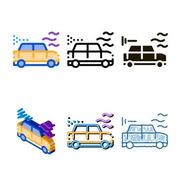 Air designs cleaning machine icon vector outline Stock Illustration