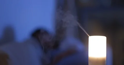 Air diffuser light for good sleep Stock Footage 108782308