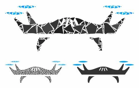 Air drone Composition Icon of Bumpy Items Stock Illustration
