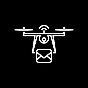 Air drone icon simple flat vector illustration Stock Illustration