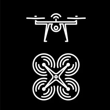 Air drone icon simple flat vector illustration Stock Illustration