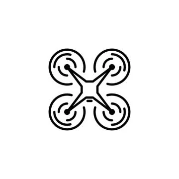 Air drone icon simple flat vector illustration Stock Illustration
