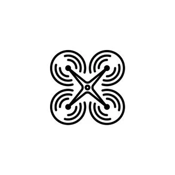 Air drone icon simple flat vector illustration Stock Illustration