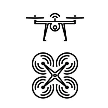 Air drone icon simple flat vector illustration Stock Illustration