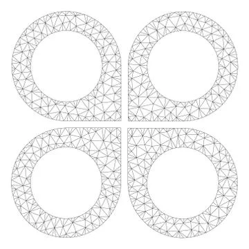 Air Drone Polygonal Frame Vector Mesh Illustration Illustrazione stock