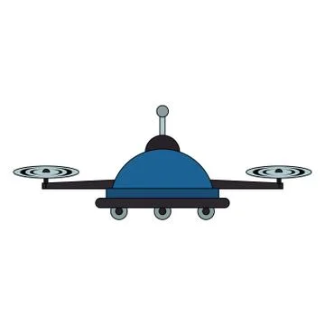 Air drone remote control cartoon Illustrazione stock