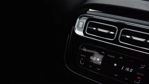 Air duct deflector climate control and control buttons. close-up. Premium car Stock-Footage 152065839