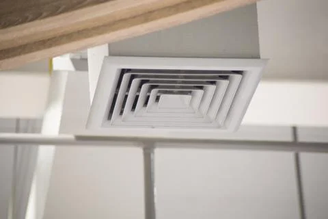 Air duct in square shape. Foto stock