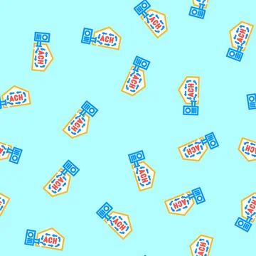 Air exchange rate vector seamless pattern Stock Illustration