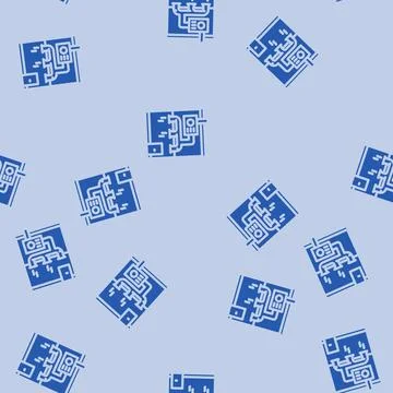 Air exchange ventilation glyph vector seamless pattern Illustrazione stock
