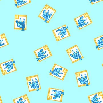 Air exchange ventilation vector seamless pattern Stock Illustration