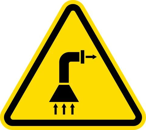 Air extraction warning sign. Stock Illustration