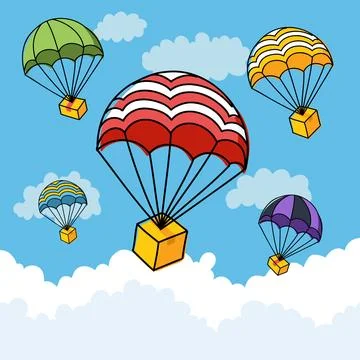 Air fast parcel delivery 스톡 일러스트