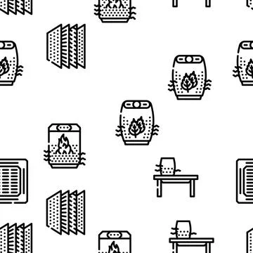 Air Filter Accessory Vector Seamless Pattern イラスト素材
