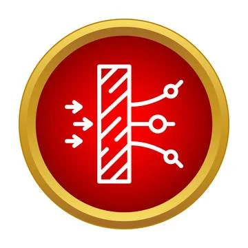 Air filter barrier blocking contamination and particles icon Illustrazione stock