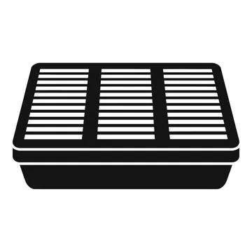 Air filter for car engine system maintenance Stock Illustration