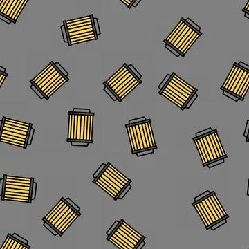 Air filter car mechanic vector seamless pattern Illustrazione stock