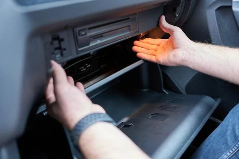 Air filter compartment. Stock Photos
