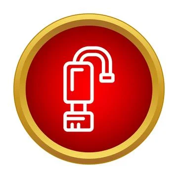 Air filter icon showing car part filtration system Illustrazione stock