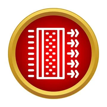 Air filter icon showing purification and airflow Stock Illustration