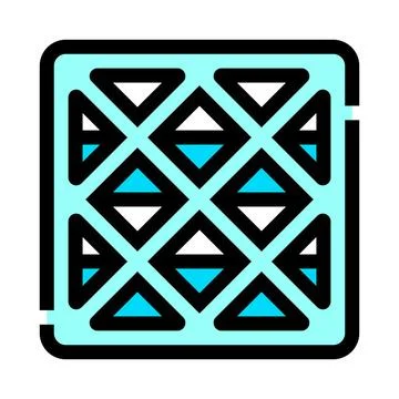 Air filter with purification mesh for hvac system Stock Illustration