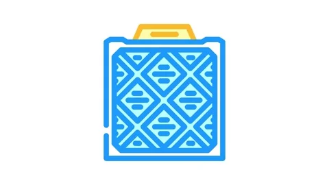 Air filter ventilation color icon animation Video stock 327264342