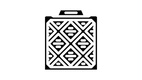 Air filter ventilation glyph icon animation Stock Footage 326740833