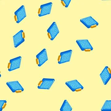 Air filter ventilation isometric icon seamless pattern Stockillustratie