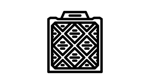 Air filter ventilation line icon animation Stock Footage 326756878