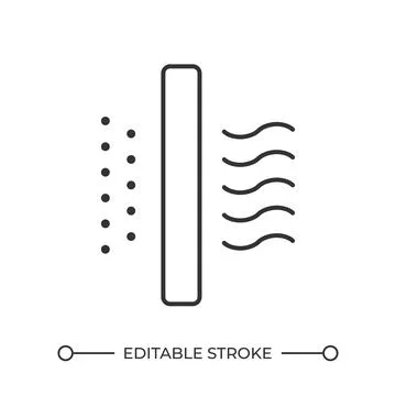 Air filtration process linear icon Stock Illustration