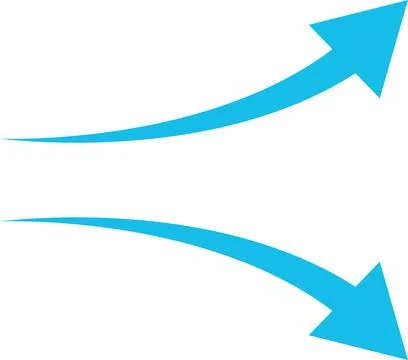 Air flow arrows collection. Wind stream, fresh water direction, conditioner icon Stockillustratie