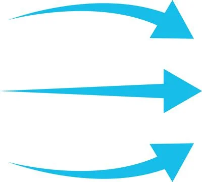 Air flow arrows collection. Wind stream, fresh water direction, conditioner icon Stockillustratie
