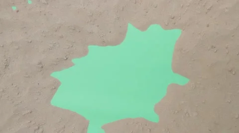 Air flow blows away sand and green zone opens Stock Footage 68894836