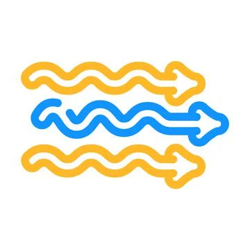 Air flow color icon vector illustration Stock Illustration