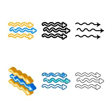 Air flow color icon vector clean 스톡 일러스트