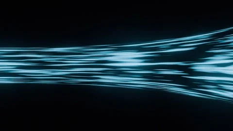 Air Flow Concept Animation on a Black Background. Airflow Lines. 4K Vidéo 313357028