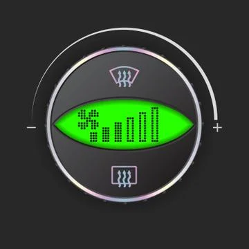 Air flow control with green display Stock Illustration