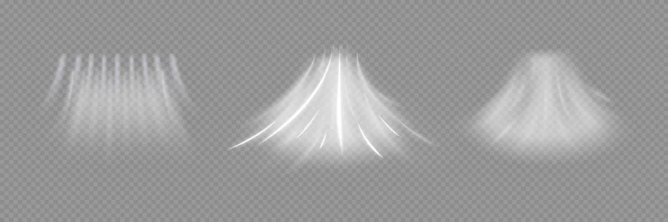 Air Flow Effect. White Wind Stream Waves Isolated on Dark Background. Fresh Stock Illustration