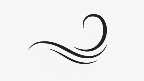 Air flow line doodle animation loop Stock Footage 324227651