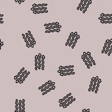 Air flow line vector seamless pattern Stock Illustration