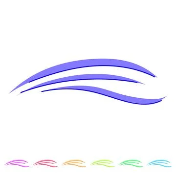 Air flow lines depicting wind movement icon graphic 스톡 일러스트