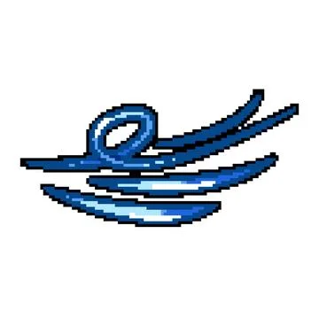 Air flow moving concept showing blue gust symbols Stock Illustration