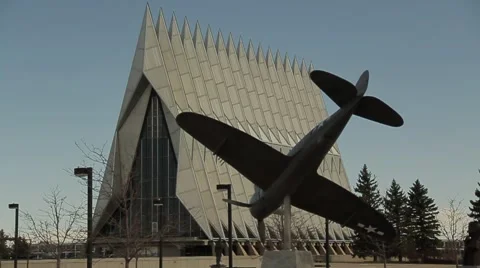 Air Force Academy Cathedral Stock Footage 5939027
