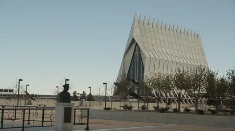 Air Force Academy Cathedral Stock Footage 5940547