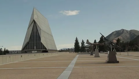 Air Force Academy Cathedral Stock Footage 5944039