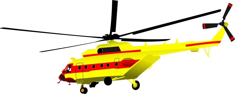 Air force. Combat helicopter. Vector illustration Stock Illustration
