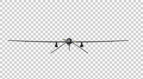 Air Force Drone Fly Behind In Place - 3D Model With Alpha Channel Stock Footage 51680317