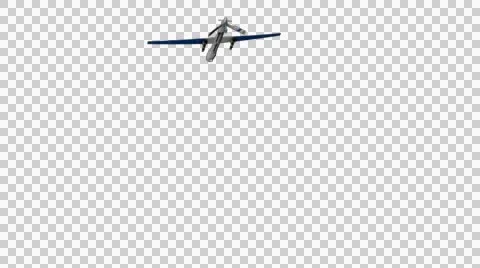 Air Force Drone Fly Over - 3D Model With Alpha Channel Stock Footage 51680265