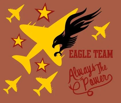 Air force eagle team vector art Illustrazione stock